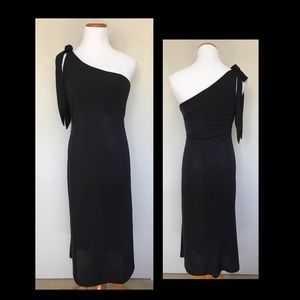 One-Shoulder Black Dress